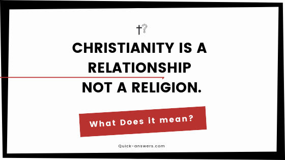 relationship not a religion